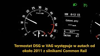 Wymiana termostatu DSG, kiedy silnik się nie dogrzewa w VAG Common Rail.