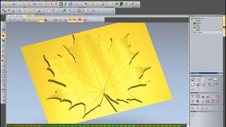 Using the Two Rail Sweep relief option to create a maple leaf on ArtCAM Insignia