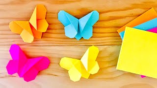 Origami Butterfly - Bookmark - Sticky note origami - How to fold a butterfly using sticky note paper