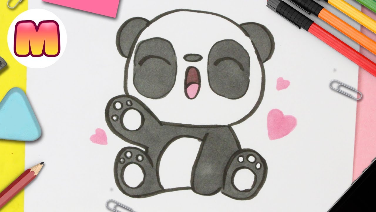 COMO DIBUJAR UN PANDA KAWAII PASO A PASO - Dibujos Kawaii Fáciles - YouTube