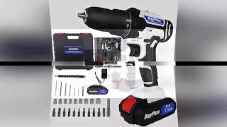 21V Portable Cordless Power Drill Set Impact Screw Driver with 1500mAh Li-Ion Rechargeable Battery 2