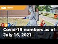 Covid-19 numbers as of July 16, 2021