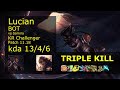 Lucian ADC vs Samira - KR Challenger 13/4/6 Patch 11.18 Gameplay // [롤] 비에고 vs 사미라