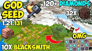 Ultimate God Seed For Minecraft 1 21 Bedrock Pe Five Blacksmith Village ...