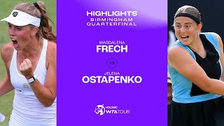 Magdalena Frech vs. Jelena Ostapenko | 2023 Birmingham Quarterfinals | WTA Match Highlights