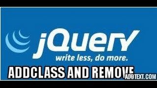 Part 14 Jquery Tutorials method addClass and RemoveClass