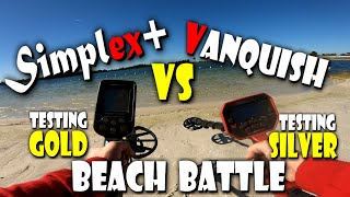 Which BUDGET Metal Detector is KING of the BEACH? Simplex VS Vanquish Beach WET SAND Testing