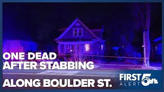 One dead following a stabbing at home along East Boulder Street in Colorado Springs