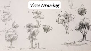 How To Draw Tree | Easy Tree Drawing for Beginners | Tree Drawing | Tree Drawing with Pencil shading