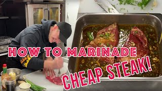 How to Marinade Cheap Steak | The College Cooking Show