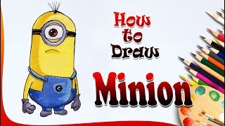 How to Draw Minion | Despicable Me drawing | Easy drawing step by step