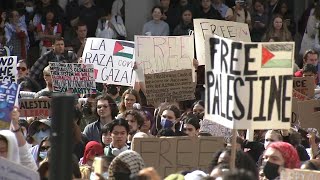 Hundreds of UC Berkeley students hold walkout, calling for cease-fire in Gaza