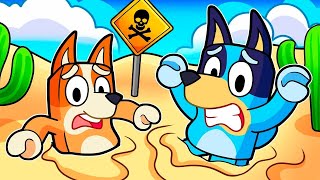 BLUEY AND BINGO TRAPPED IN QUICKSAND IN ROBLOX 😨