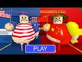 AMERICA BARRY and CHINA BARRY in BARRY'S PRISON RUN! New Scary Obby (#Roblox)