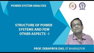 Lecture 1 : Structure of Power Systems and Few other Aspects - I