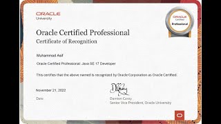 Exam 1Z0-829 Oracle Certified Professional Java 17 Developer Certification Oracle Certification OCP