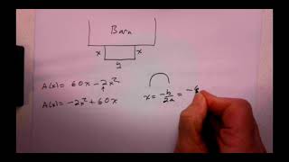 Maximize Area Three-Sided Rectangle: Algebra