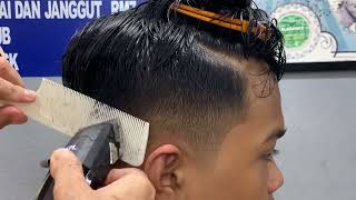 Cara CEpat potong rambut biasa  gak terlalu tipis