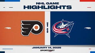 NHL Highlights | Flyers vs. Blue Jackets - January 14, 2025