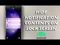 How To Hide Notification Contents From Lock Screen On Android