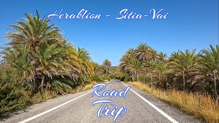 Greece Crete Road trip East Crete: Driving from Heraklion Airport to Sitia & Vai Palm beach 4K