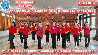 BODEGUERO Choreo by. Jun A \u0026 Nunik S | Demo | Line Dance | ULD DKI 7