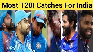 Most T20I Catches For India 🇮🇳 Top 10 Batsman 🔥 #shorts #viratkohli #rohitsharma #klrahul