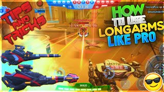 TOP=5 TIPS AND TRICKS OF HOW TO USE LONGARMS LIKE A PRO😎 || MECH ARENA ||