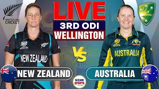 🔴Live: New Zealand Women vs Australia Women | 3rd ODI | Live Cricket Score \u0026 Commentary