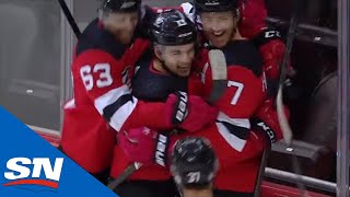 Dougie Hamilton Scores First Goal With Devils 17 Seconds Into Game