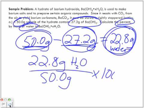 Calculating Formulas of Hydrate Compounds Calculating Formulas of Hydrate Compounds