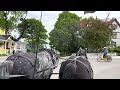 a horse drawn carriage ride on mackinac island