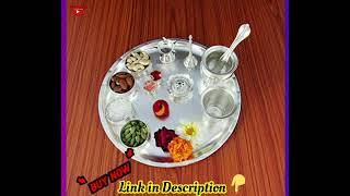 GoldGiftIdeas 12 Inch Sarovar Silver Plated Pooja Thali Set || @wallforall4048