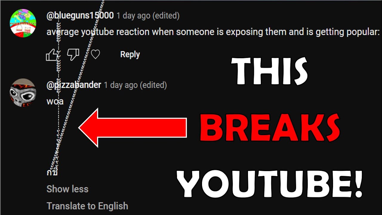 This Comment Breaks Youtube