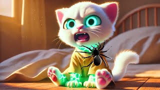 Kitten bitten by radioactive spider😻🕷️☢️#cat #ai #catlover #catvideos #cutecat #aicat