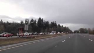 Video of massive traffic jam on I-5