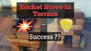 Rocket Stove in Terrace/ மொட்டை மாடியில் ராக்கெட் அடுப்பு/Rocket Stove making step by step