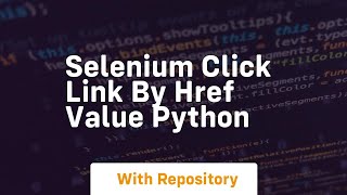 selenium click link by href value python