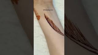 feather style mehndi design| feather Henna tattoo #shorts