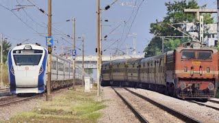 Vishakhapatnam VANDE BHARAT EXPRESS Crossing Repalle - Secunderabad Passenger with BZA WAP4