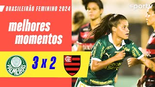 PALMEIRAS 3 X 2 FLAMENGO | MELHORES MOMENTOS | 1ª RODADA DO BRASILEIRÃO FEMININO 2024 | sportv