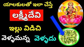 యాలకులుతో ఇలా చేస్తే లక్ష్మీ దేవి ఇల్లు విడిచి వెళ్ళమన్న వెల్లదు - LAKSHMI DEVI TIPS-MONEY ASTROLOGY