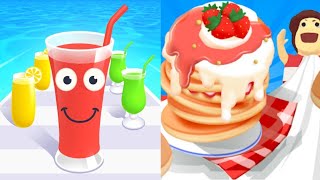 Funny Gameplay Best Mobile Games -  pancake run vs  juice 🧃 run