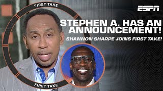 Stephen A. announces Shannon Sharpe will officially join First Take 🙌