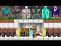 Minecraft CRAFT A BUNKER TO SAVE VILLAGERS FROM STRANGE GOLEM MOBS MOD !! Minecraft Mods