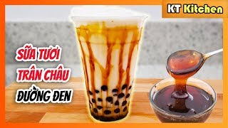 Bí Quyết Làm Sữa Tươi Trân Châu Đường Đen - Brown Sugar Milk Tea Boba Recipe -ENGLISH CAPTION