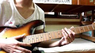 ฝึก slap guitar ง่ายๆ #1 เทคนิคเบื้องต้น + แพทเทินที่ 1 -- hutty.weebly.com --