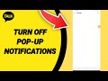 How ToTurn Off  Pop-Up Notifications On Kakao Talk App