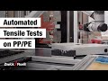 Robotic Testing System roboTest N for Tensile Tests on PP/PE