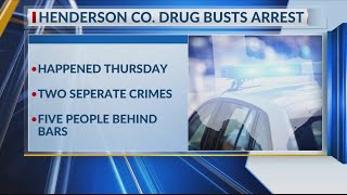 Five arrested in Henderson County after major drug busts